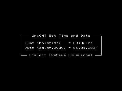 Set UniCMT real time clock